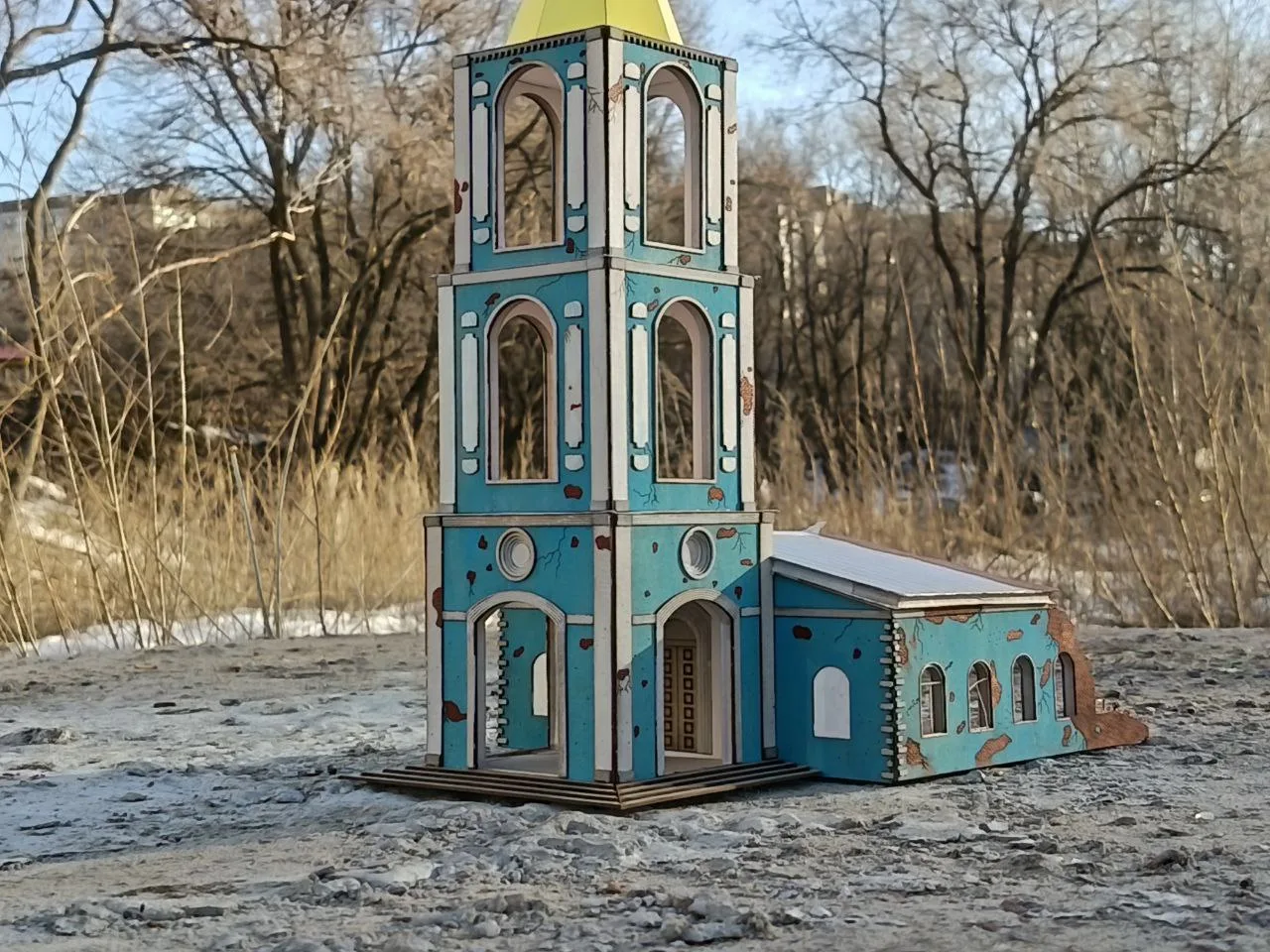 Разрушенная церковь 1:72. Сборная модель.